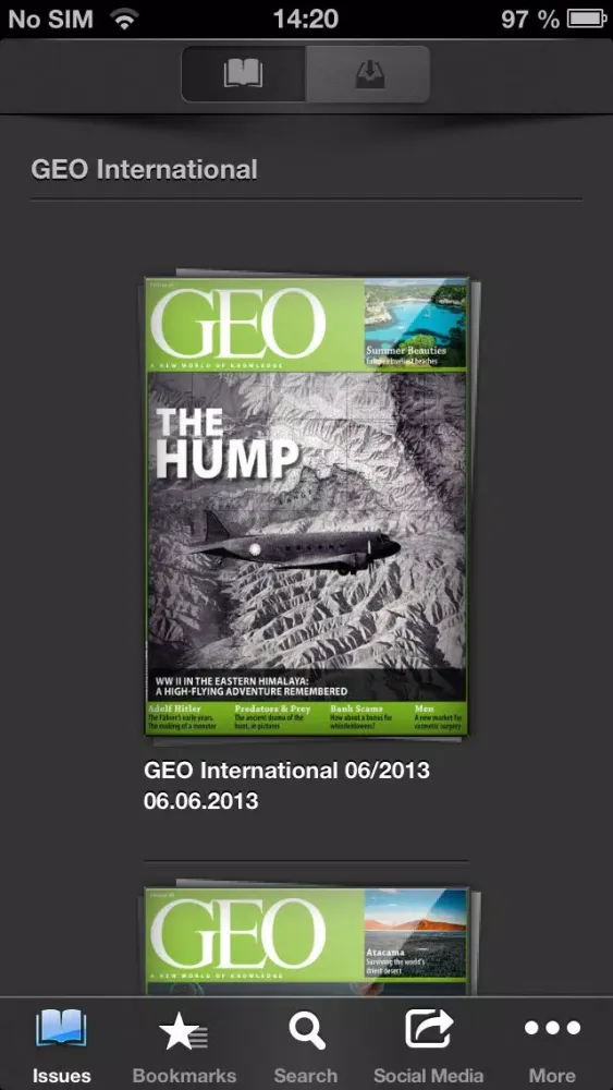 Tangkapan skrin GEO eMagazine
