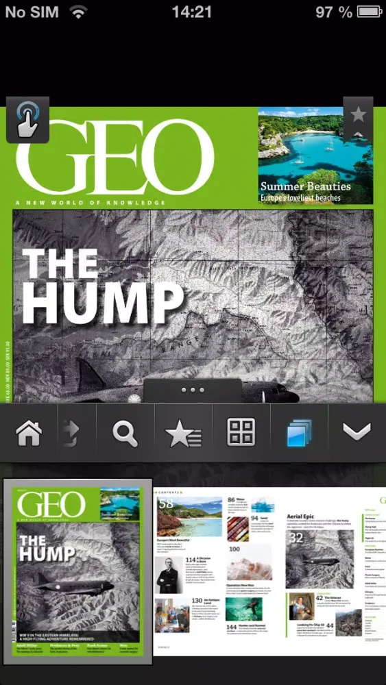 Tangkapan skrin GEO eMagazine