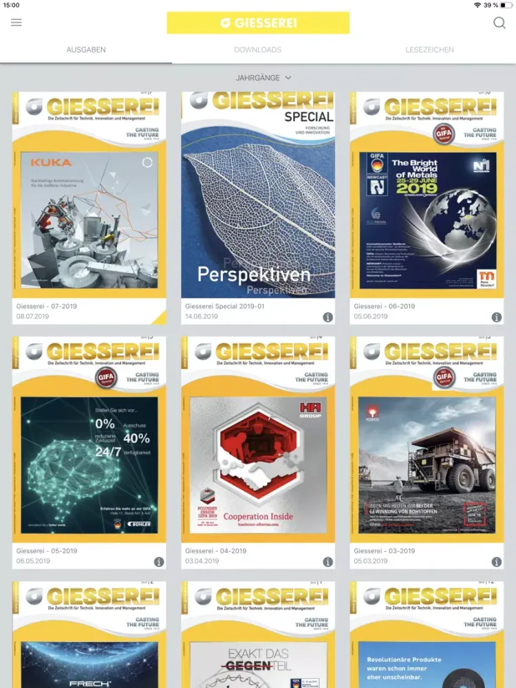 GIESSEREI App iPad  স্ক্রিনশট