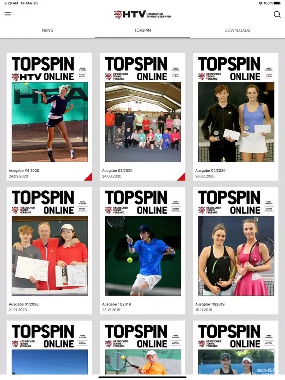 Screenshot di HTV-App iPad 