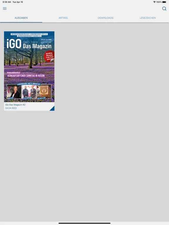 iGO Das Magazin iPad  스크린샷
