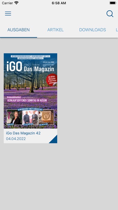 Tangkapan skrin iGO Das Magazin