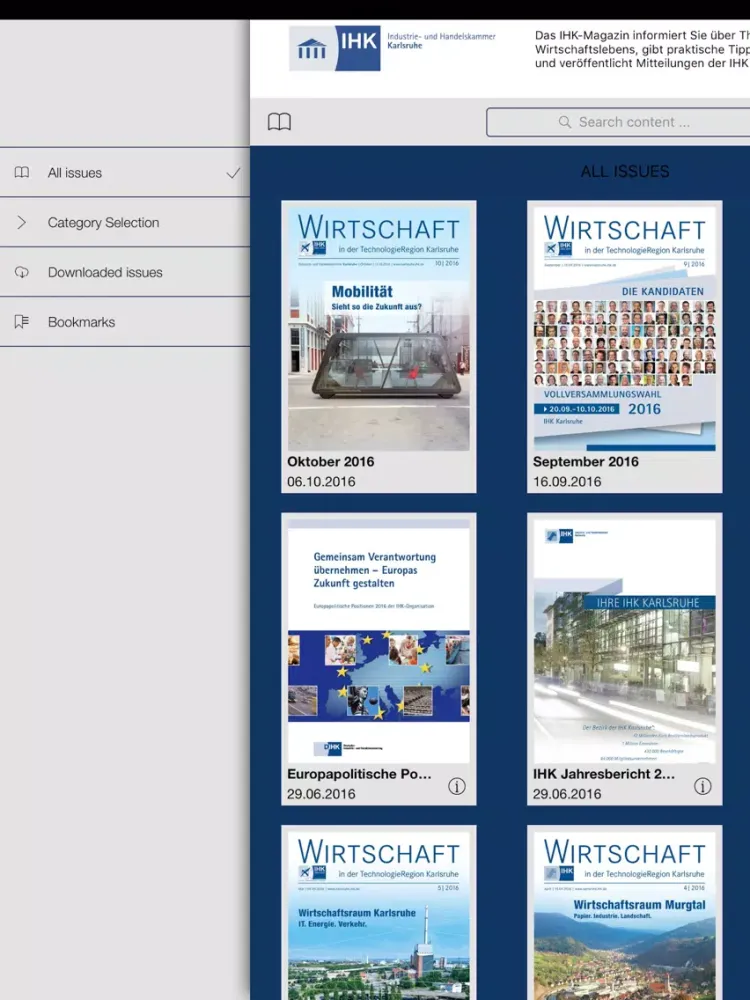 IHK Karlsruhe IHK-Magazin iPad 應用截圖