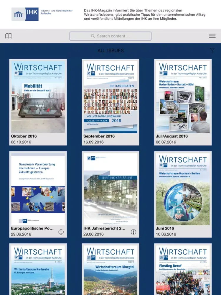 IHK Karlsruhe IHK-Magazin iPad 應用截圖