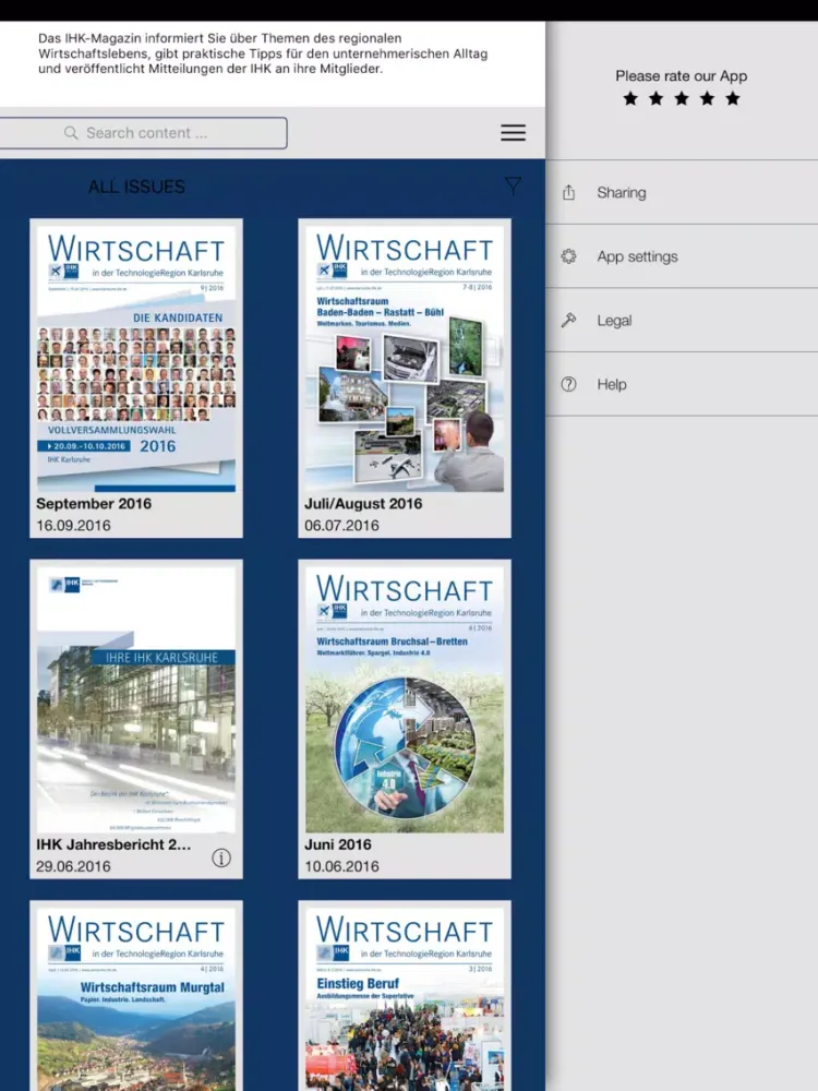 IHK Karlsruhe IHK-Magazin iPad 應用截圖