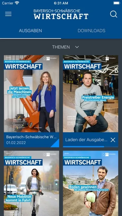 Capturas de tela do BSW Magazin der IHK Schwaben