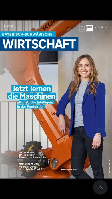 Capturas de tela do BSW Magazin der IHK Schwaben
