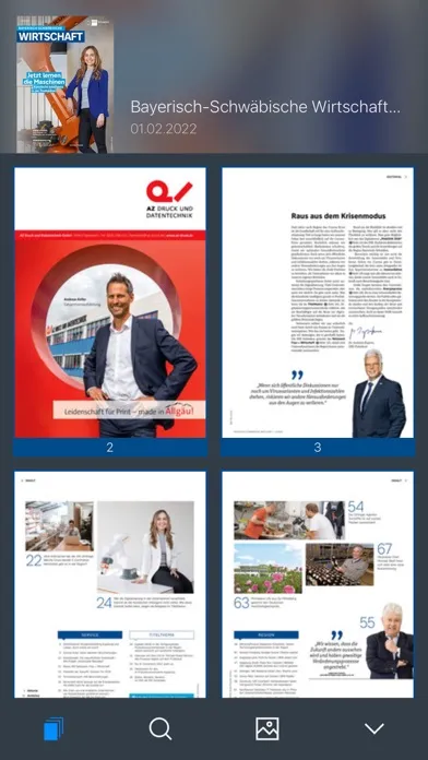 Capturas de tela do BSW Magazin der IHK Schwaben