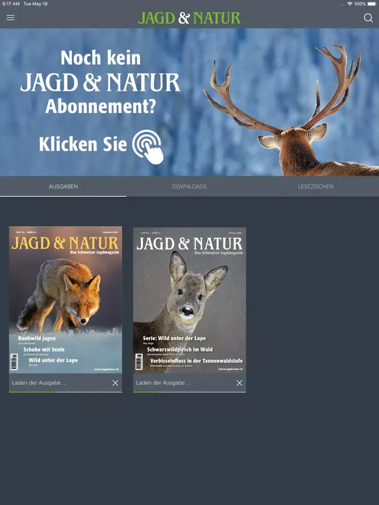 Capturas de tela do Jagd&Natur ePaper iPad 