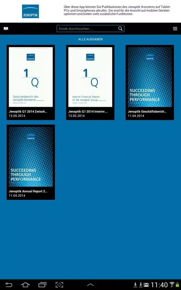 Jenoptik Publications Screenshots