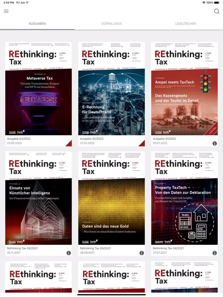 Rethinking Tax iPad  स्क्रीनशॉट