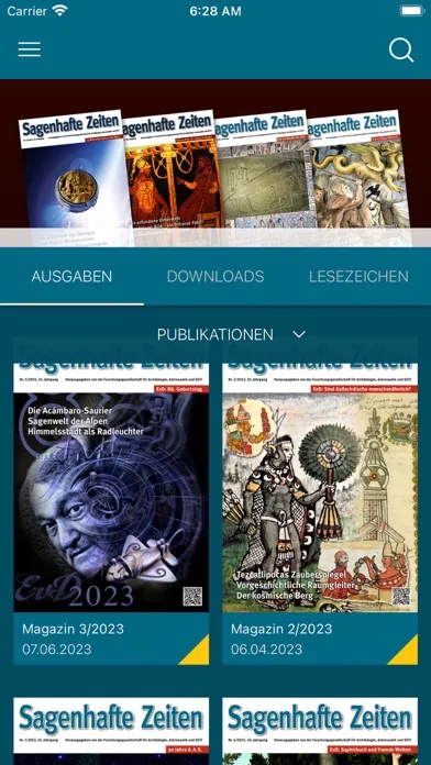 Capturas de pantalla de SAGENHAFTE ZEITEN Archiv-App