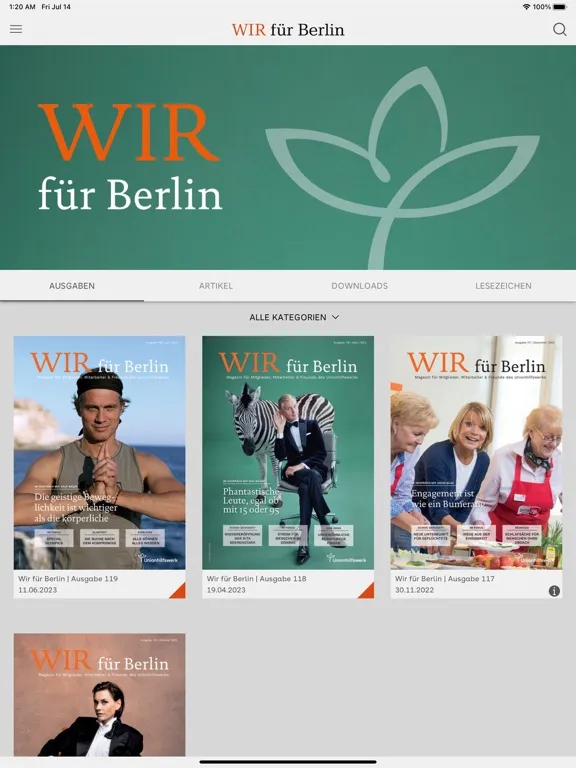 Unionhilfswerk iPad Screenshots