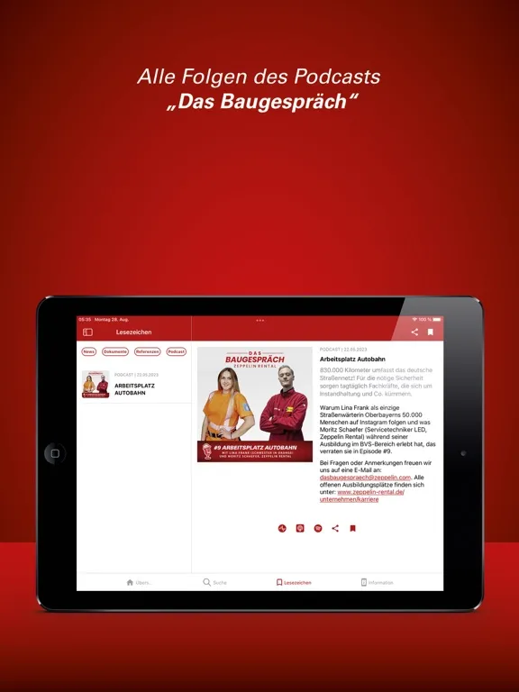 Zeppelin Rental Mediacenter iPad 應用截圖