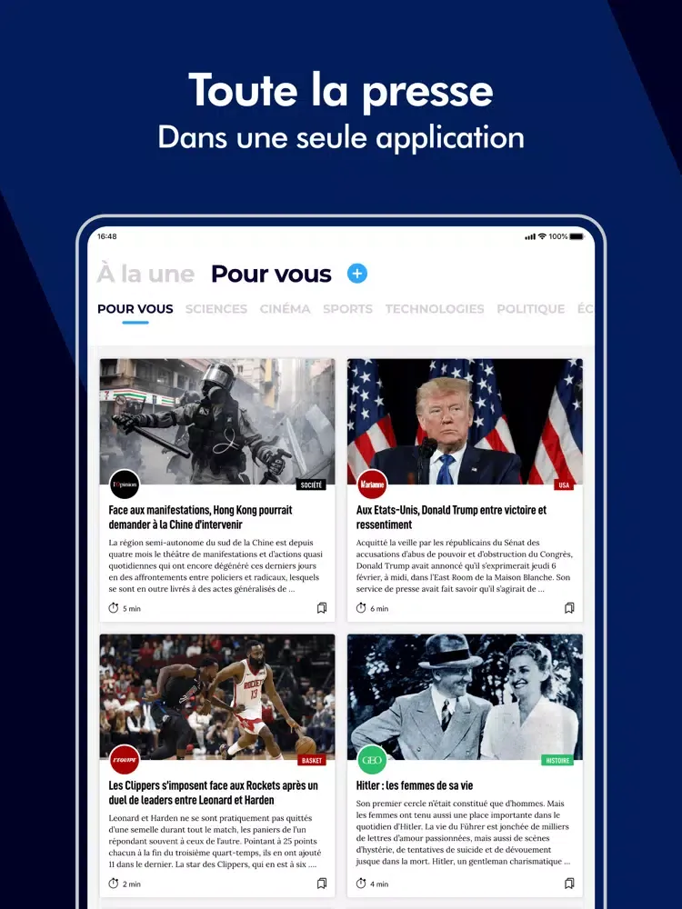 Tangkapan layar Pressmium - Presse en illimité iPad 