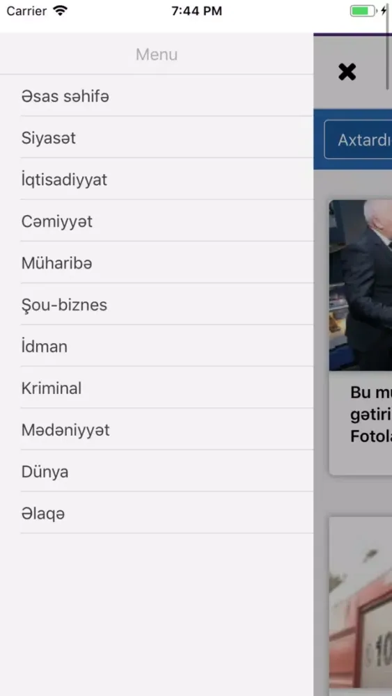 Zrzuty ekranu Press.az
