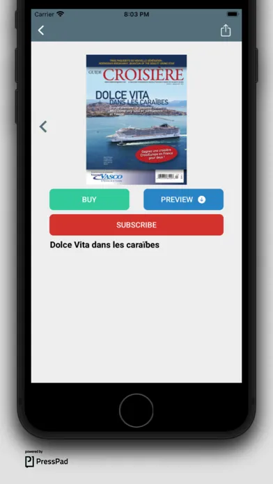 Captures d'écran de Guide Croisière