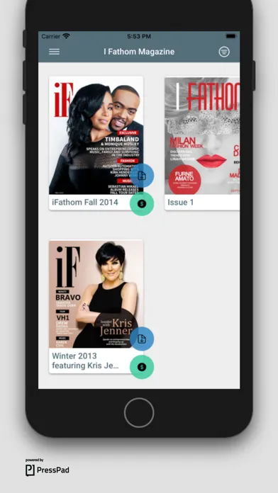 I Fathom Magazine Screenshots