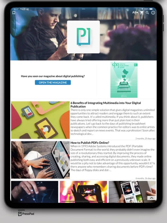 Tangkapan skrin App Marketing News iPad 