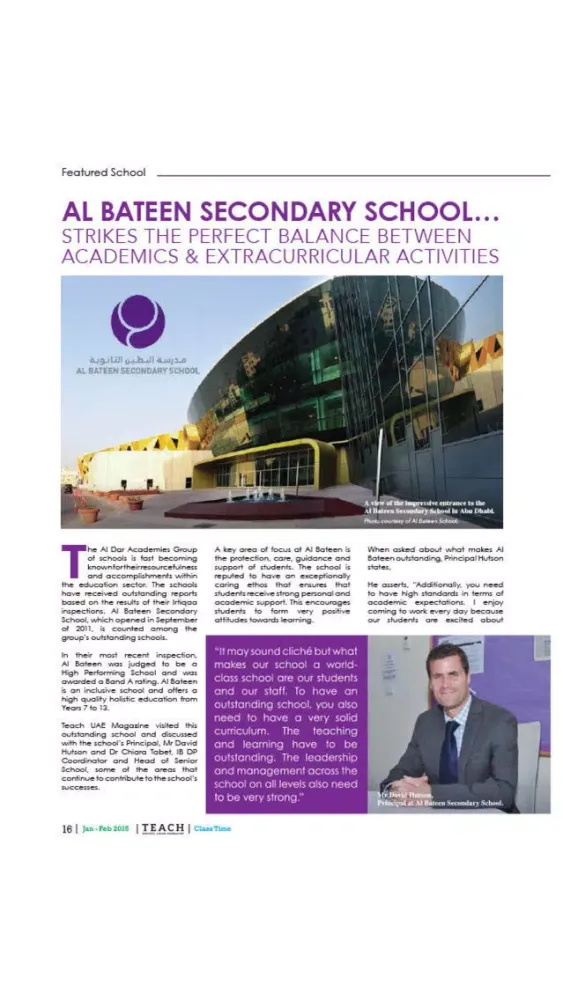Captures d'écran de Teach Middle East Magazine