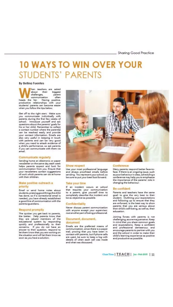 Captures d'écran de Teach Middle East Magazine