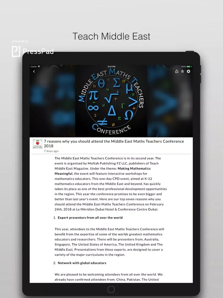 تصاویر Teach Middle East iPad 