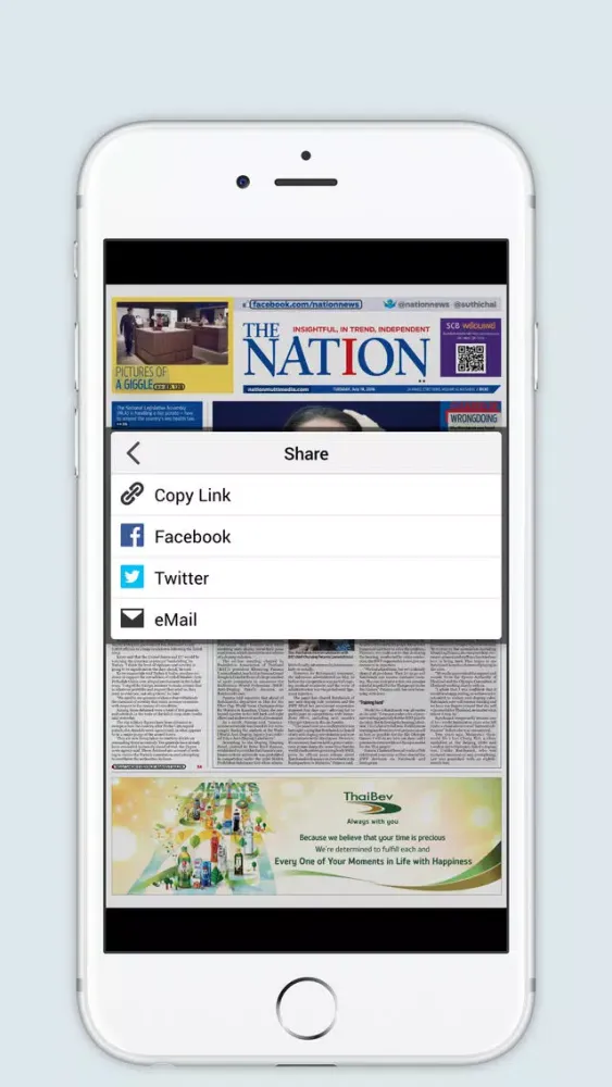 Captures d'écran de The Nation ePaper