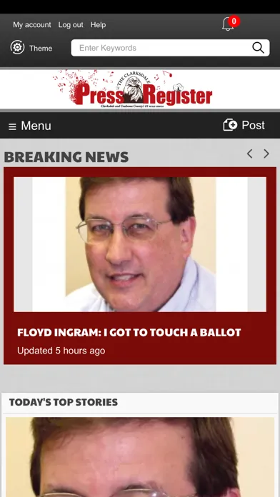 Clarksdale Press Register Screenshots