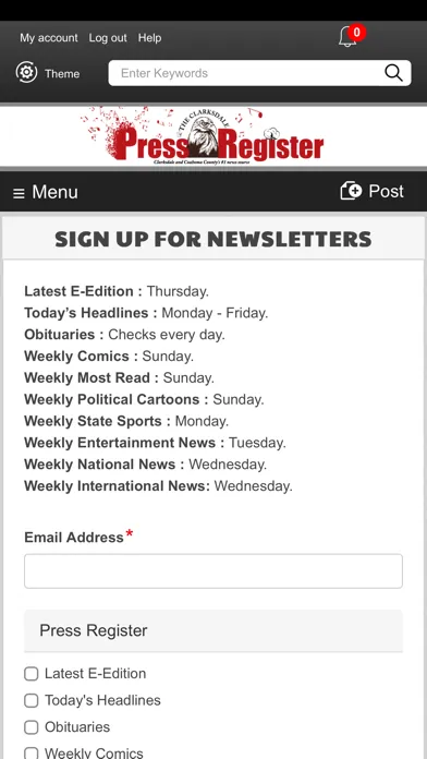 Clarksdale Press Register Screenshots