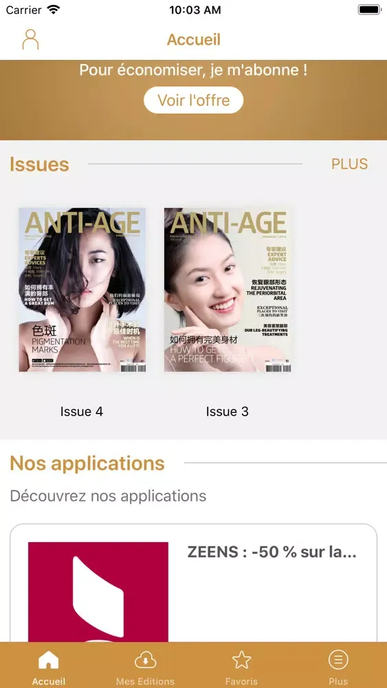 Capturas de tela do Anti Age Magazine Asia