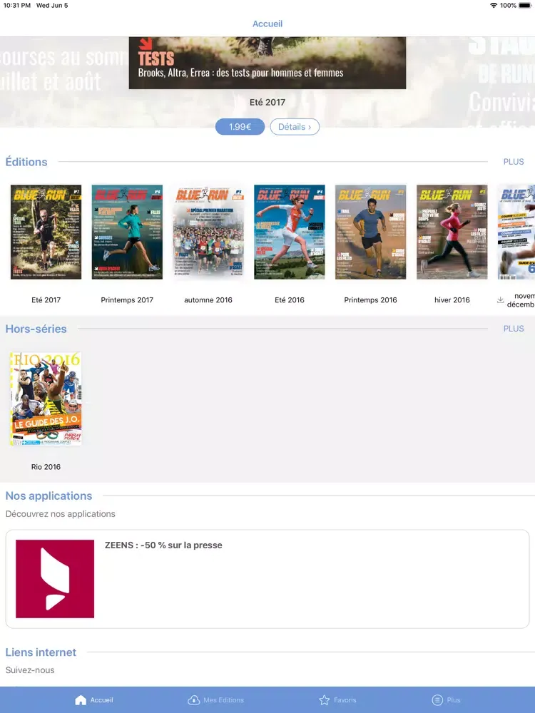 Capturas de pantalla de Blue Run iPad 