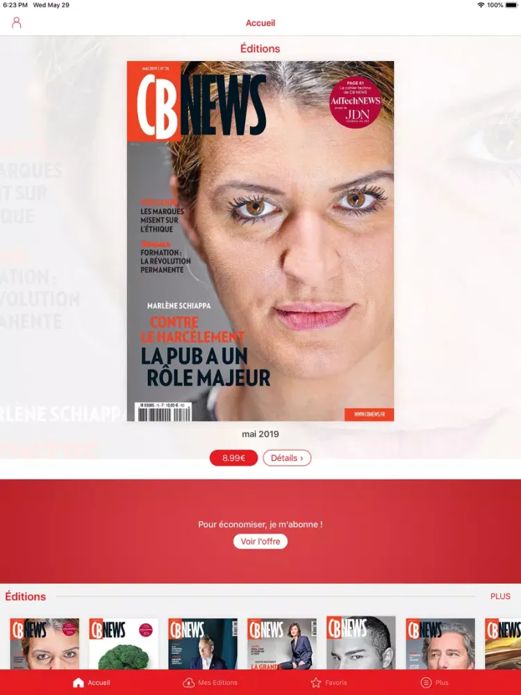 Capturas de pantalla de CBNews le mag iPad 