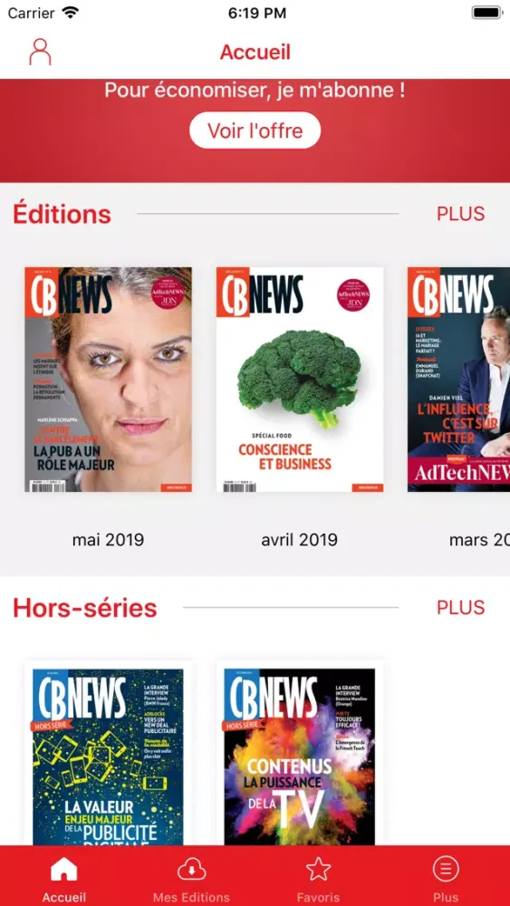 Capturas de pantalla de CBNews le mag