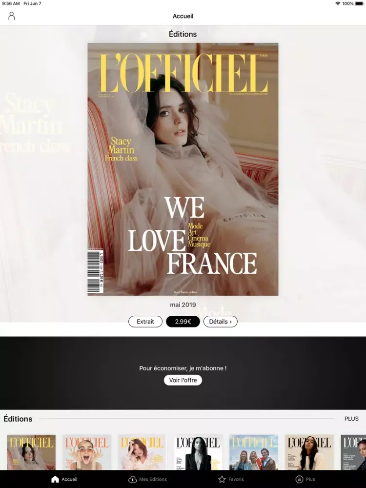 Zrzuty ekranu L'Officiel Mode Paris iPad 