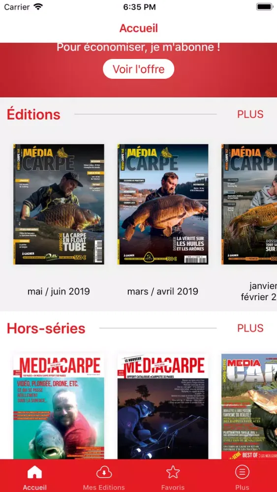 Capturas de tela do Media Carpe