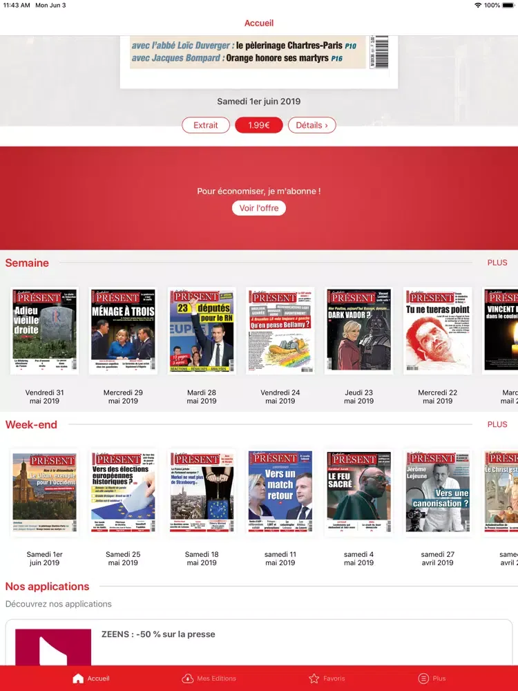 Présent quotidien iPad 应用截图
