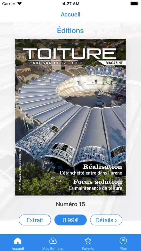 Captures d'écran de Toiture magazine