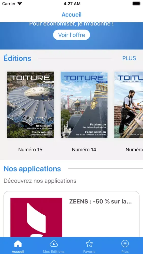 Captures d'écran de Toiture magazine