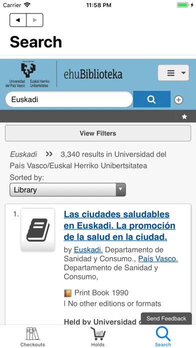 ภาพหน้าจอของ Prestalib UPV/EHU