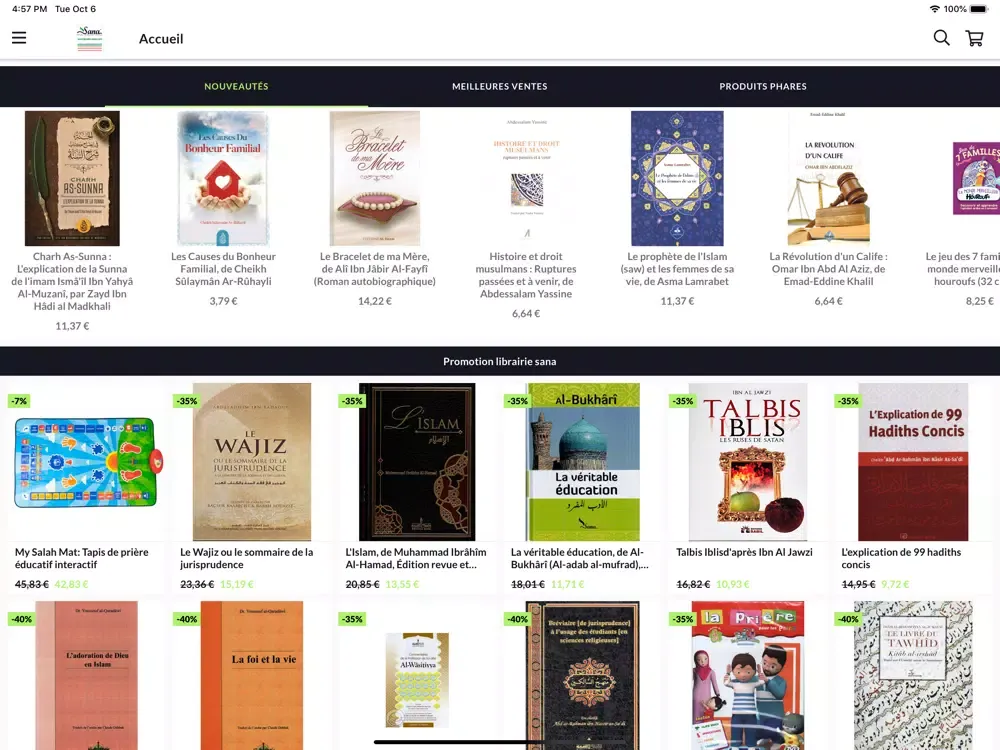 Librairie Sana iPad 应用截图