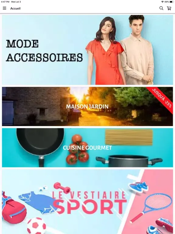 Tangkapan layar Taboutiqueprivee iPad 