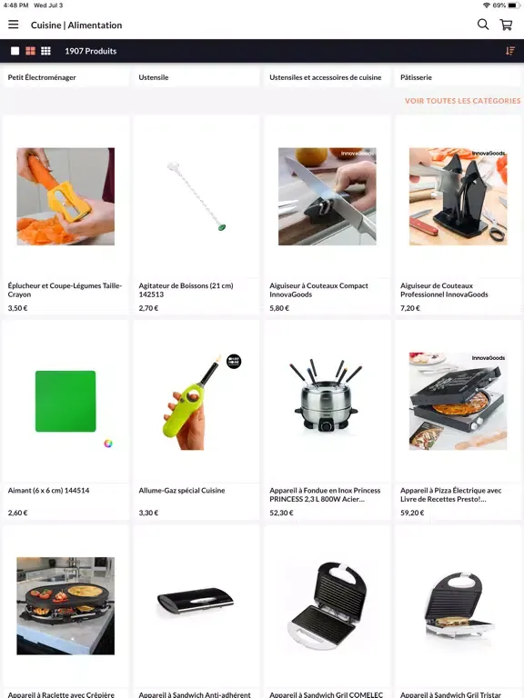Tangkapan layar Taboutiqueprivee iPad 