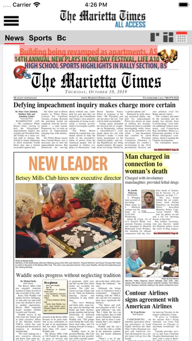 ภาพหน้าจอของ The Marietta Times All Access