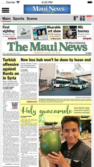 Capturas de tela do Maui News On The Go