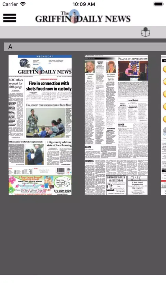 Capturas de pantalla de Griffin Daily News