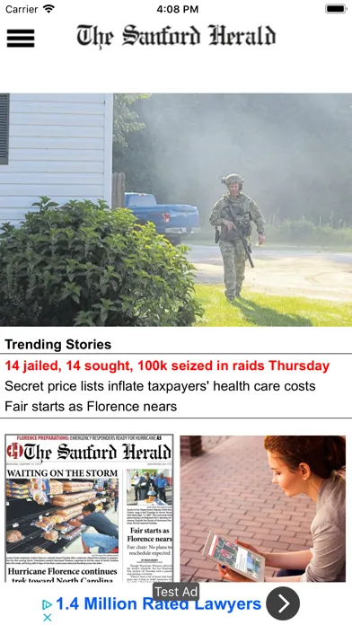 Capturas de pantalla de The Sanford Herald