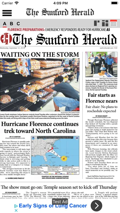 Capturas de pantalla de The Sanford Herald