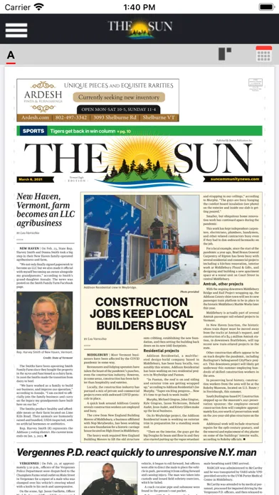 Zrzuty ekranu Sun Community News & Printing