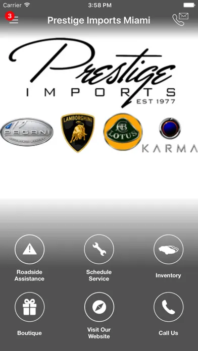 Tangkapan layar Prestige Imports Miami
