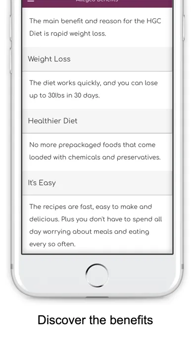 ภาพหน้าจอของ HCG Diet Guide - Weight Loss
